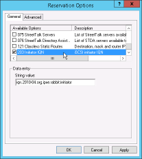 Setting initiator IQN